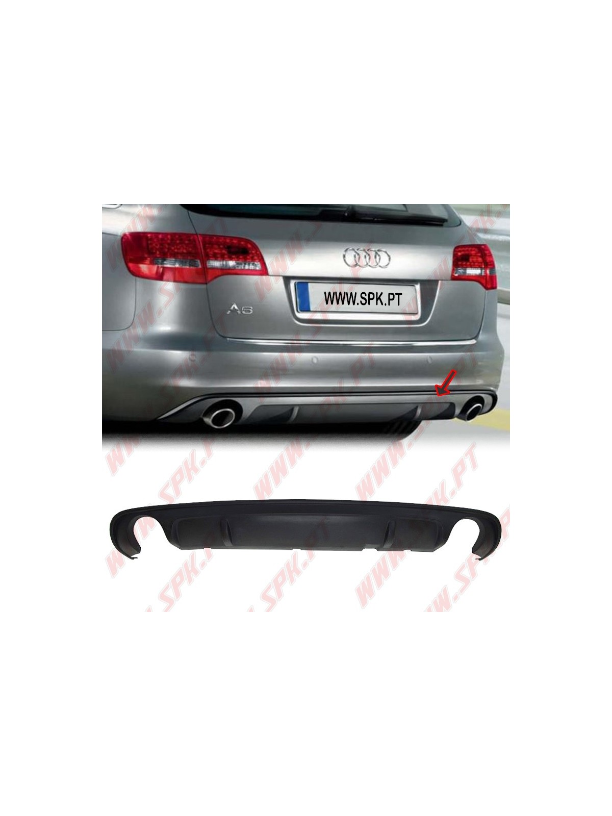Difusor Traseiro Audi A6 C6 Sedan / Avant - 2009-2011