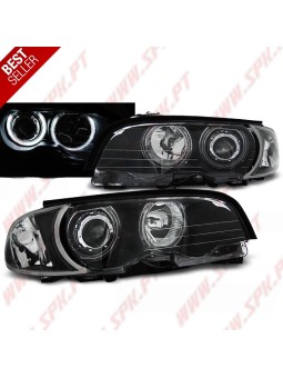 Faróis Angel Eyes CCFL Black - BMW E46 Coupe / Cabrio (1999-2003)