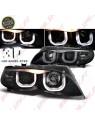 Faróis Angel Eyes 3D Black - BMW E46 Sedan / Touring (2001-2005) Faróis Angel Eyes 3D Black - BMW E46 Sedan / Touring (2001-2005)