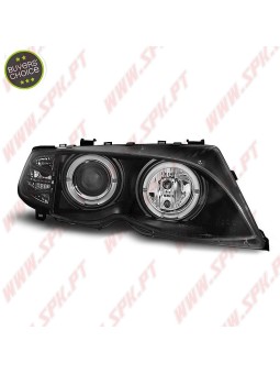 Faróis Angel Eyes Black - BMW E46 Sedan / Touring (2001-2005)