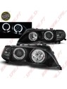 Faróis Angel Eyes Black - BMW E46 Sedan / Touring (2001-2005) Faróis Angel Eyes Black - BMW E46 Sedan / Touring (2001-2005)