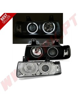 Faróis Angel Eyes CCFL - BMW E36 Sedan / Touring / Compact (1990-1998)