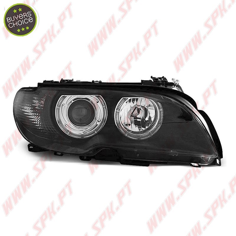 Faróis Angel Eyes Black - BMW E46 Coupe / Cabrio (2003-2006)