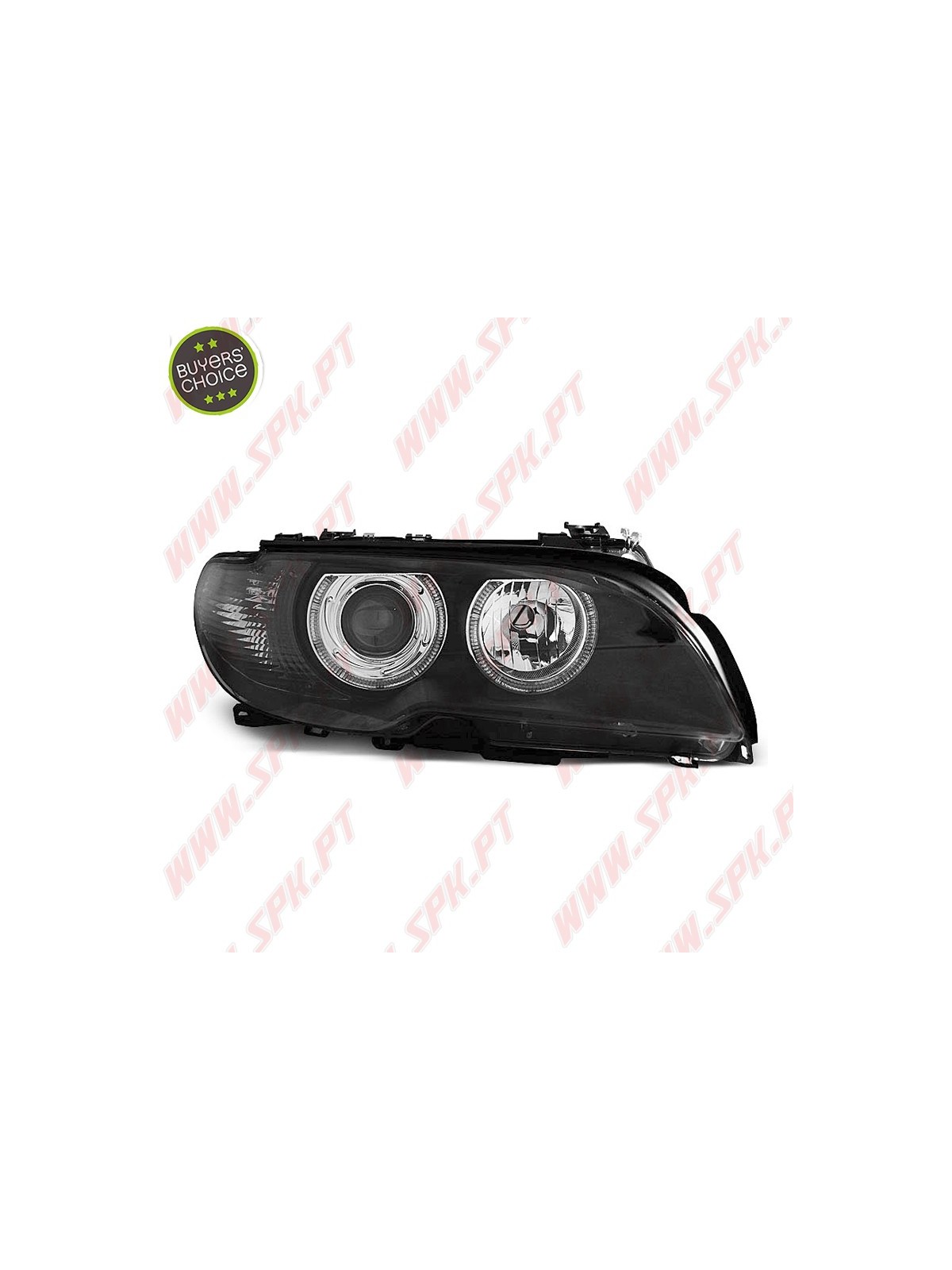 Faróis Angel Eyes Black - BMW E46 Coupe / Cabrio (2003-2006)