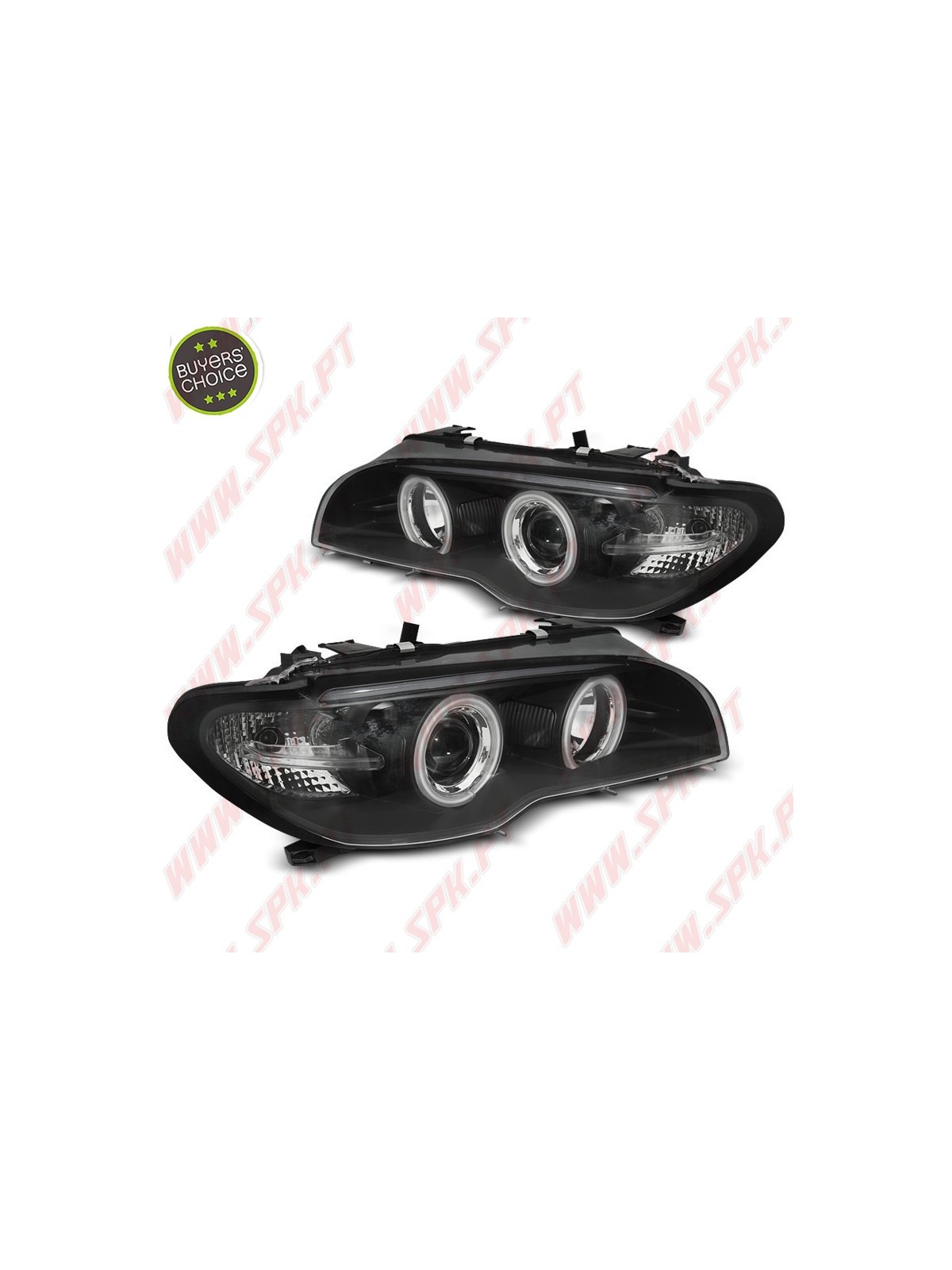 Faróis Angel Eyes CCFL Black - BMW E46 Coupe / Cabrio (2003-2006) Faróis Angel Eyes CCFL Black - BMW E46 Coupe / Cabrio (2003-2006)