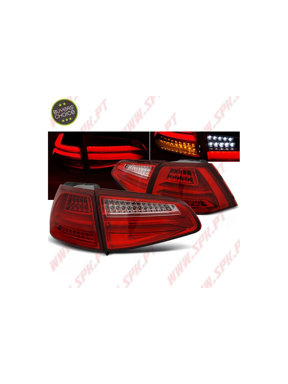 Farolins LED-BAR Red+Clear - VW Golf 7 (2013-2017)