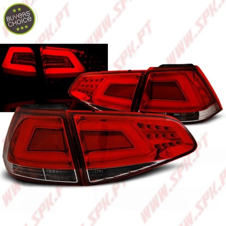 Farolins LED-BAR Red+Clear - VW Golf 7 (2013-2017)