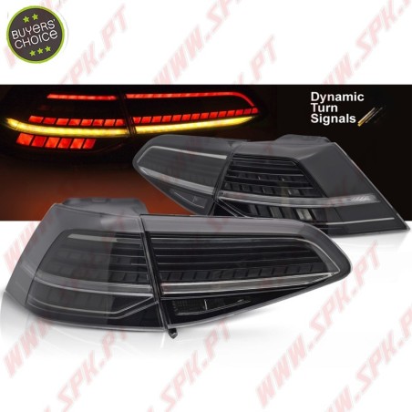 Farolins LED Dynamic Smoke+Black - VW Golf 7 / 7.5 (2013-2019)