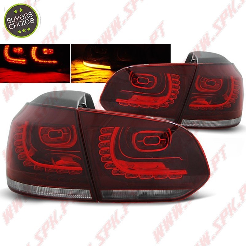 Farolins LED Red+Clear - VW Golf 6 (2008-2012)