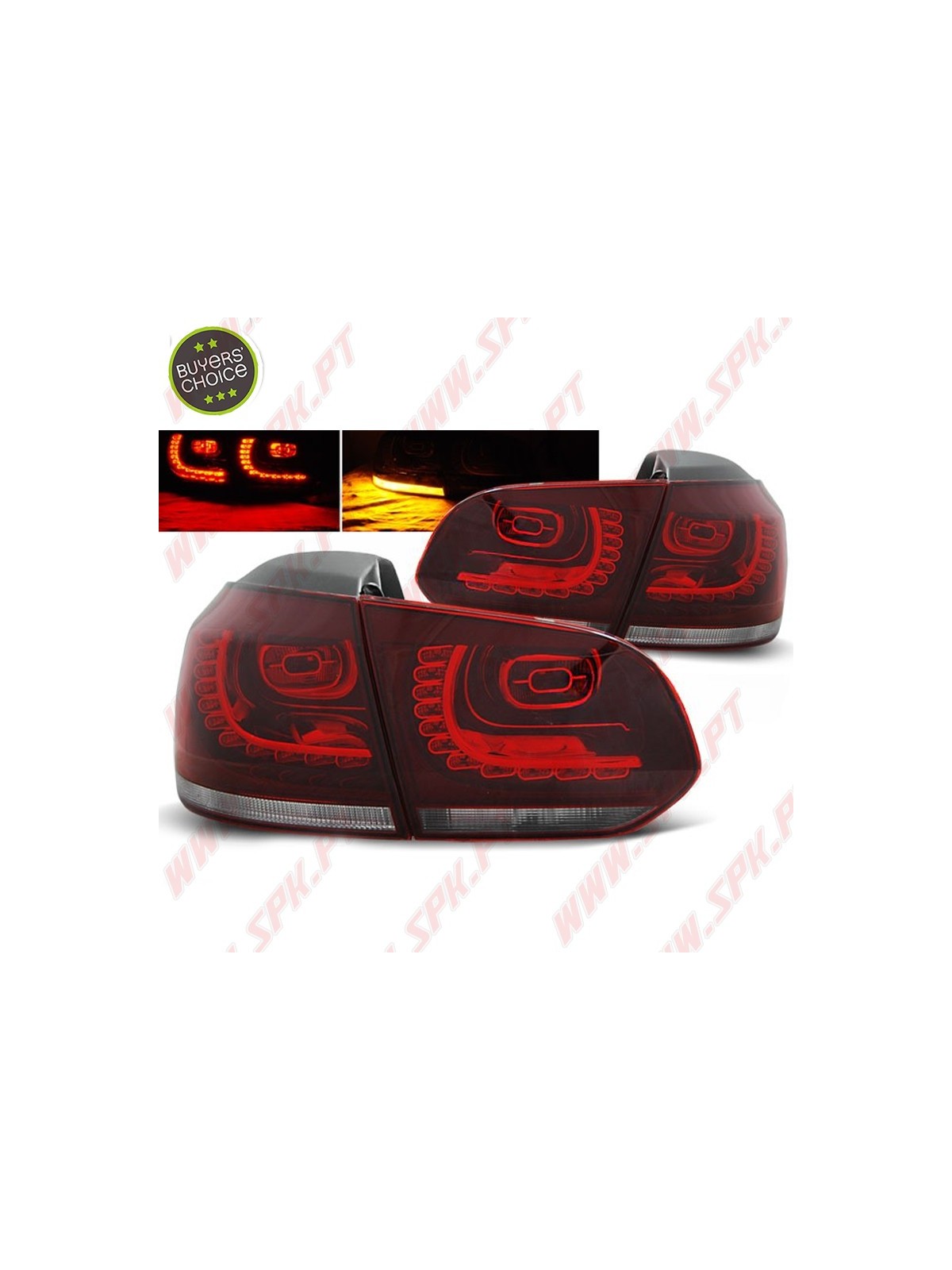 Farolins LED Red+Clear - VW Golf 6 (2008-2012)