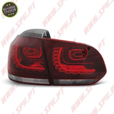Farolins LED Red+Clear - VW Golf 6 (2008-2012)