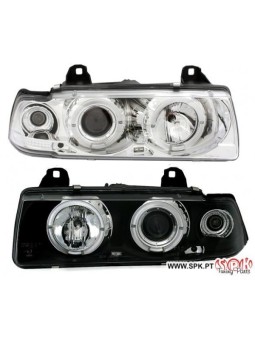 Faróis Angel Eyes LED - BMW E36 Sedan / Touring / Compact (1990-1998)