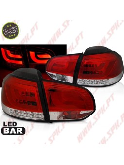 Farolins LED-BAR Red+Clear - VW Golf 6 (2008-2012)