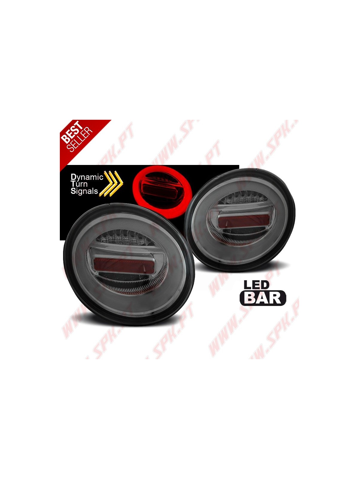 Farolins LED-BAR Dynamic Smoke+Chrome - VW Beetle (1998-2005)