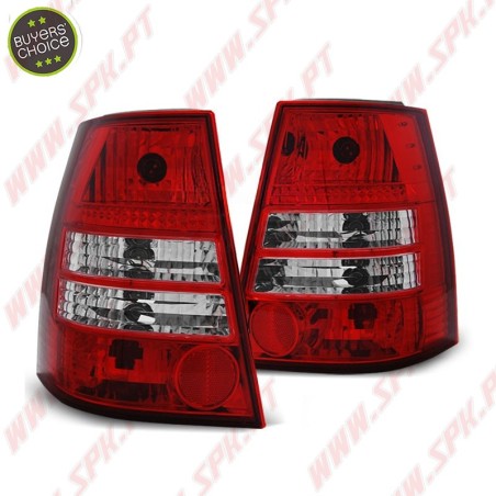 Farolins Cristal Red+Clear - VW Bora Variant (1999-2006)