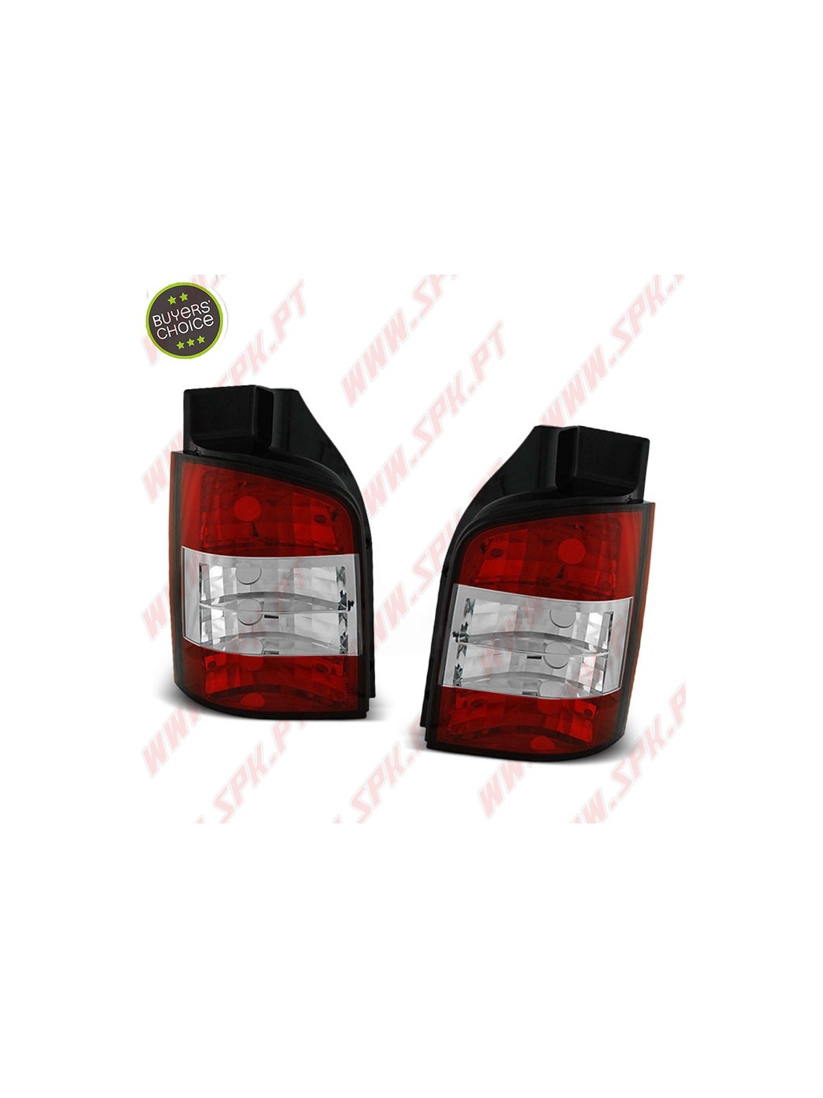 Farolins Cristal Red+Clear - VW T5 Transporter (2003-2009)