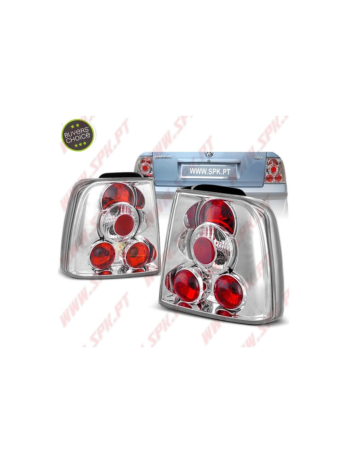 Farolins Cristal Chrome - VW Passat B5 Sedan (1996-2000)