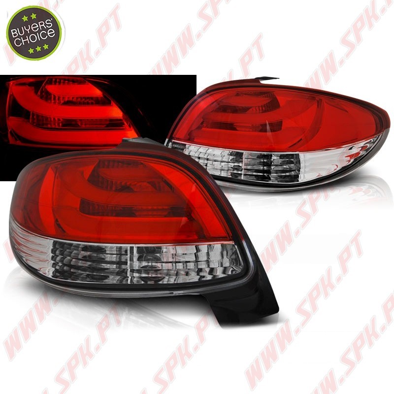 Farolins LED Red+Clear - Peugeot 206 (1998-2008) Farolins LED Red+Clear - Peugeot 206 (1998-2008)