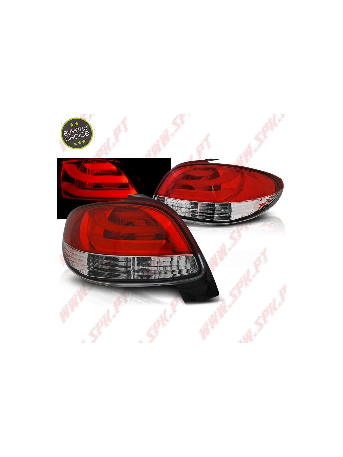 Farolins LED Red+Clear - Peugeot 206 (1998-2008)