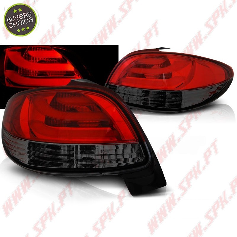 Farolins LED Red+Smoke- Peugeot 206 (1998-2008)