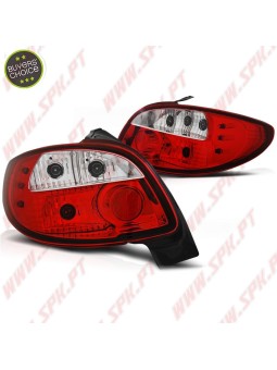 Farolins Cristal Red+Clear - Peugeot 206 (1998-2008)
