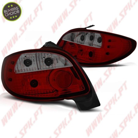 Farolins Cristal Red+Smoke - Peugeot 206 (1998-2008)