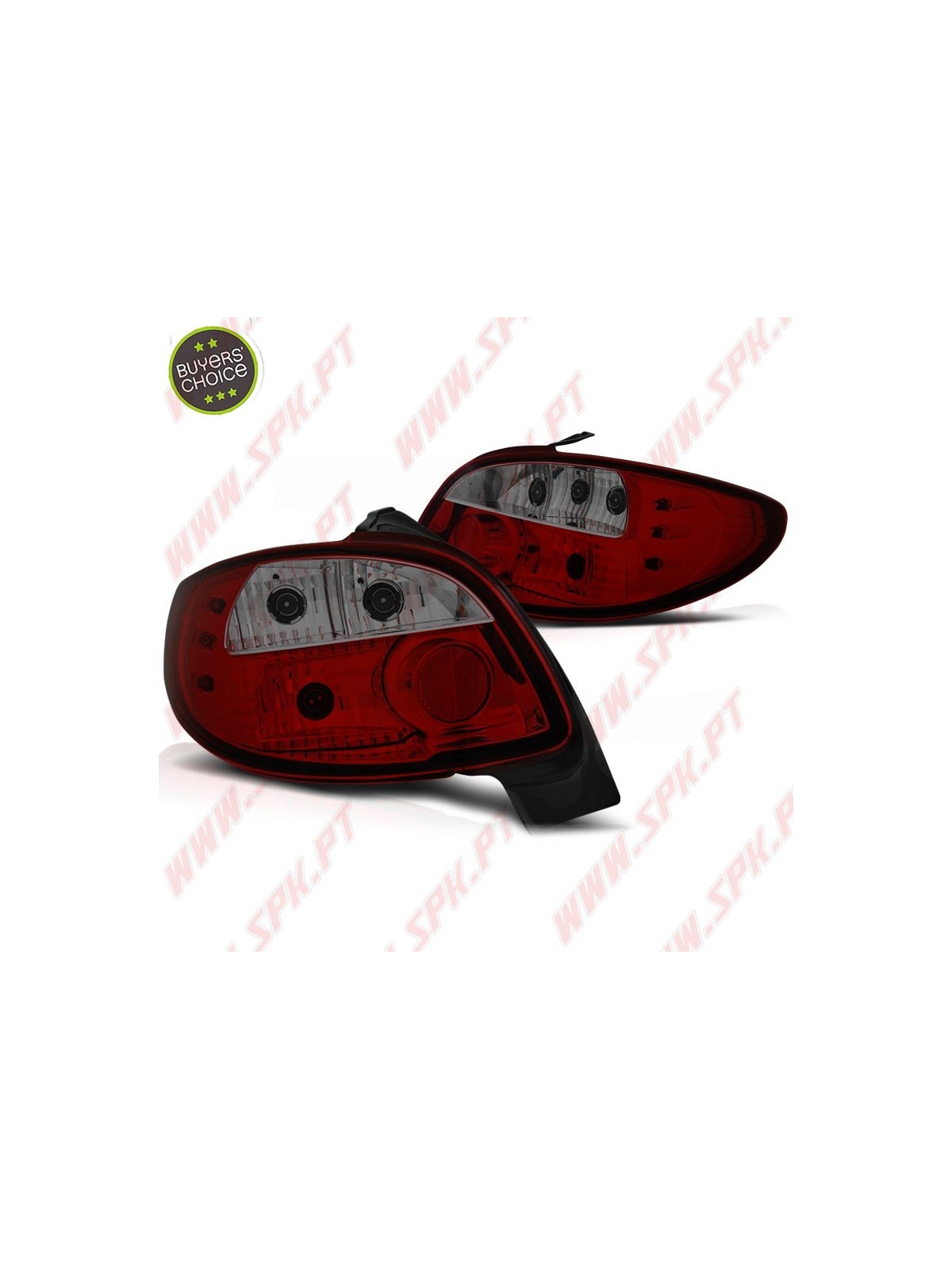 Farolins Cristal Red+Smoke - Peugeot 206 (1998-2008)