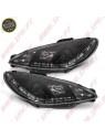 Faróis Look DRL Led Black  - Peugeot 206 (1998-2002) Faróis Look DRL Led Black  - Peugeot 206 (1998-2002)