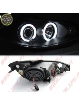 Faróis Angel Eyes CCFL Black - Peugeot 206 (2002-2008)
