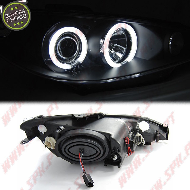 Faróis Angel Eyes CCFL Black - Peugeot 206 (2002-2008) Faróis Angel Eyes CCFL Black - Peugeot 206 (2002-2008)