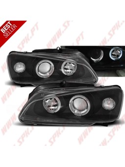 Faróis Angel Eyes Black - Peugeot 106 (1996-2003)