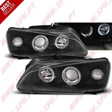 Faróis Angel Eyes Black - Peugeot 106 (1996-2003)
