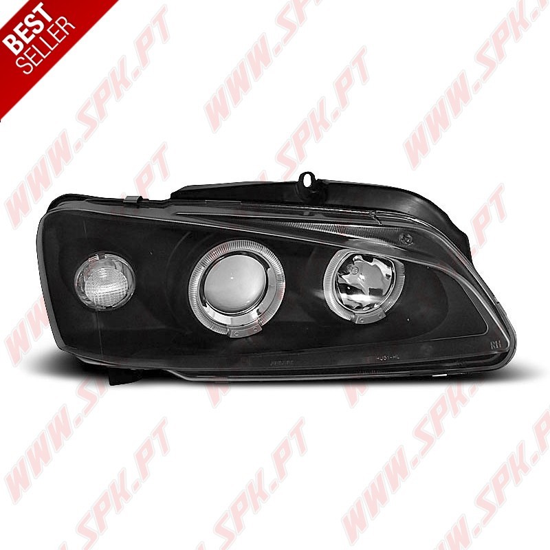 Faróis Angel Eyes Black - Peugeot 106 (1996-2003) Faróis Angel Eyes Black - Peugeot 106 (1996-2003)