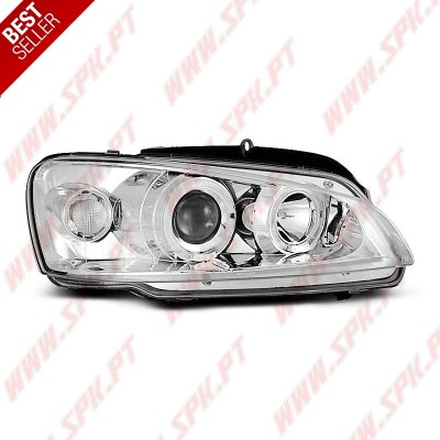 Faróis Angel Eyes Chrome - Peugeot 106 (1996-2003)