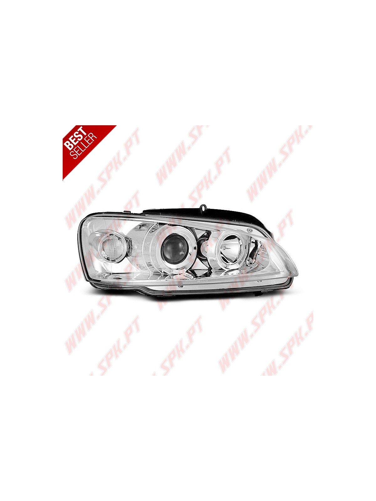 Faróis Angel Eyes Chrome - Peugeot 106 (1996-2003) Faróis Angel Eyes Chrome - Peugeot 106 (1996-2003)