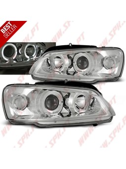 Faróis Angel Eyes Chrome - Peugeot 106 (1996-2003)