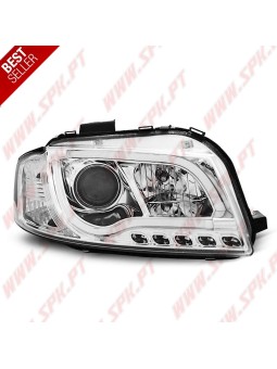 Faróis Tube-Light LED Chrome - Audi A3 8P (2003-2008)
