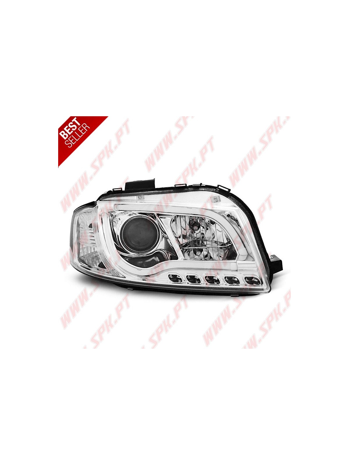 Faróis Tube-Light LED Chrome - Audi A3 8P (2003-2008)