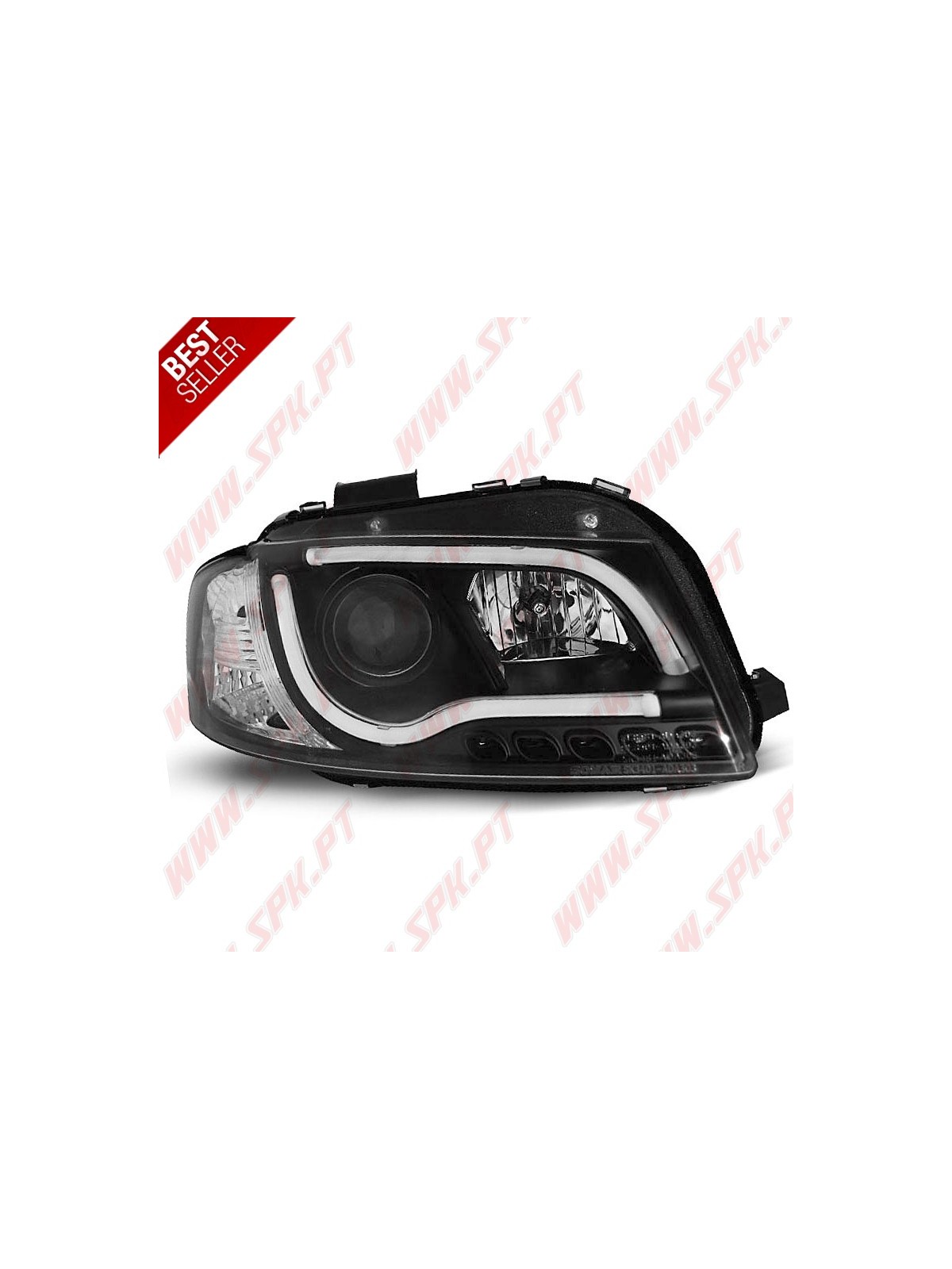 Faróis Tube-Light LED Black - Audi A3 8P (2003-2008)