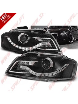 Faróis Look Daylight LED Black - Audi A3 8P (2003-2008)