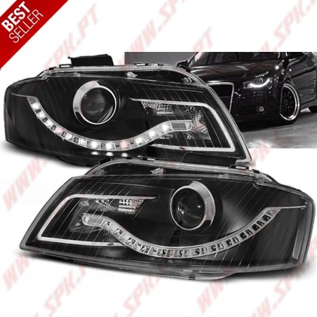 Faróis Look Daylight LED Black - Audi A3 8P (2003-2008)