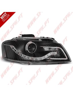 Faróis Look Daylight LED Black - Audi A3 8P (2003-2008)