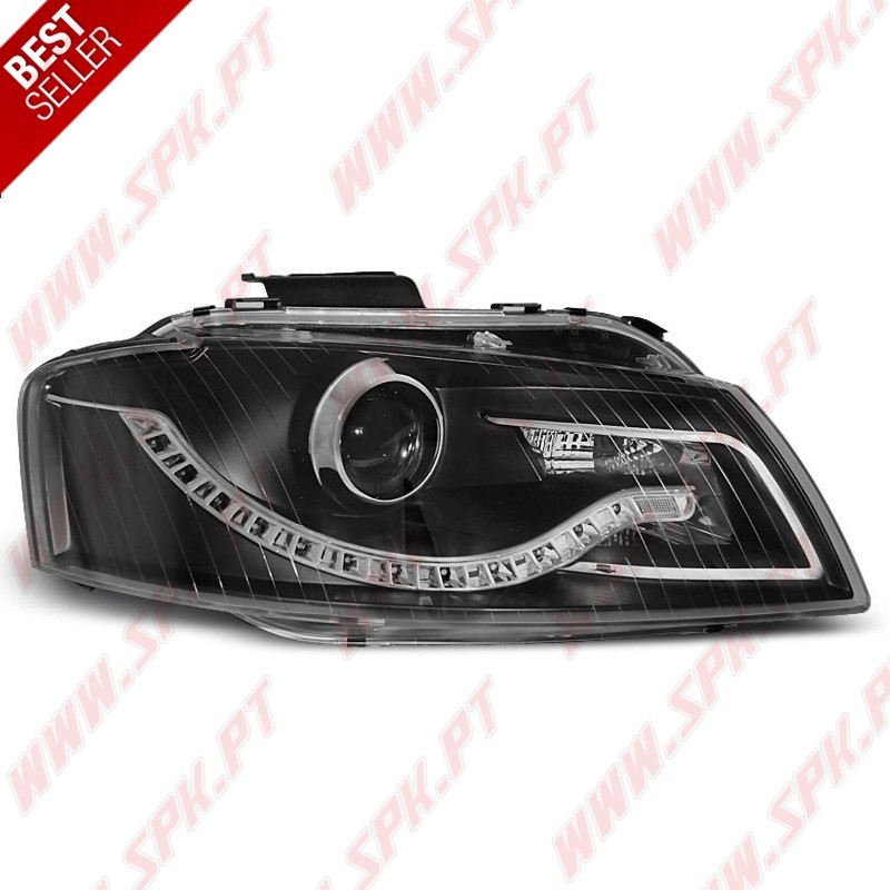 Faróis Look Daylight LED Black - Audi A3 8P (2003-2008)