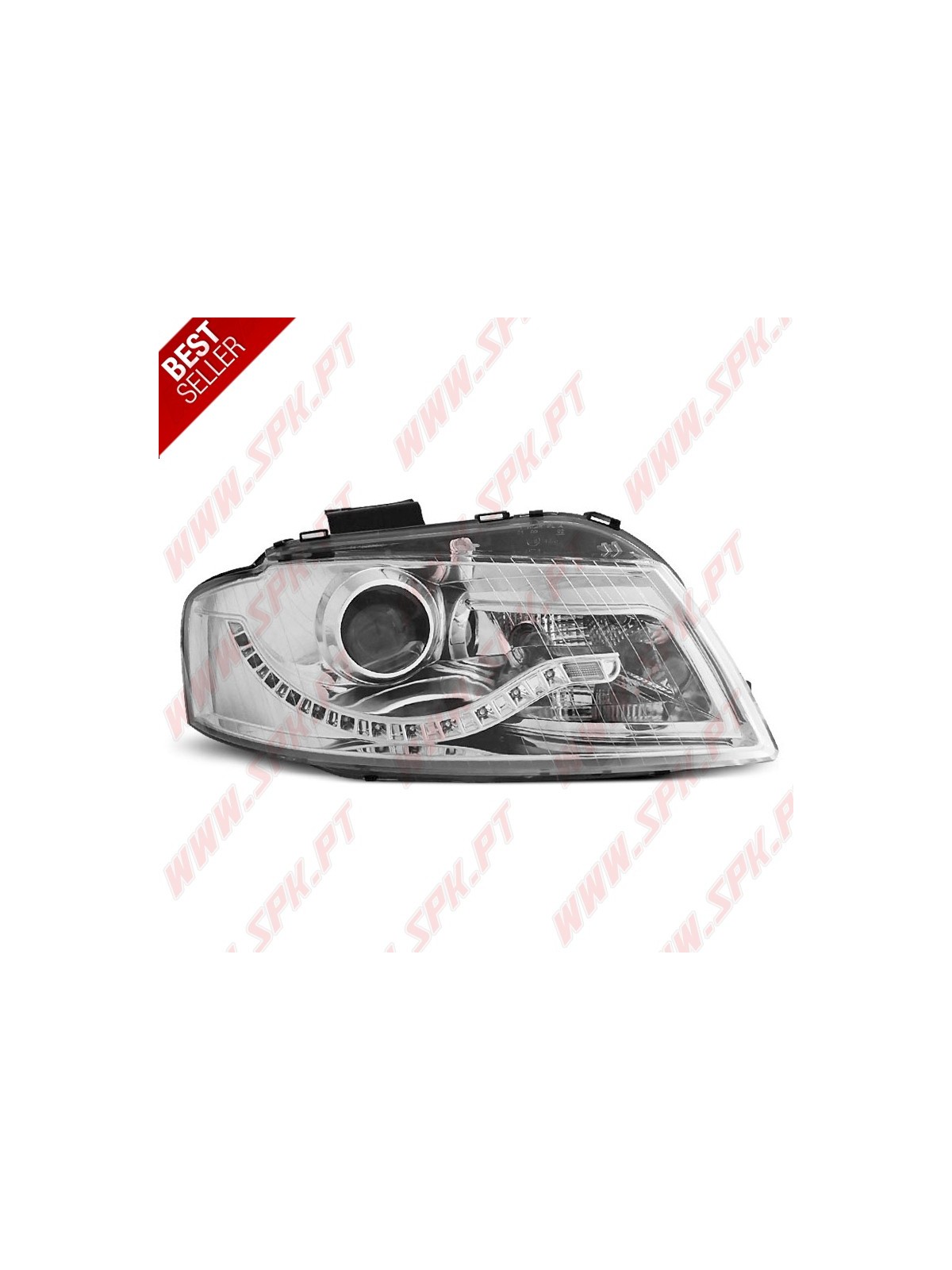 Faróis Look Daylight LED Chrome - Audi A3 8P (2003-2008)