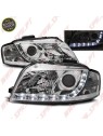 Faróis Look DRL LED Chrome - Audi A3 8P (2003-2008) Faróis Look DRL LED Chrome - Audi A3 8P (2003-2008)