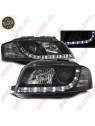 Faróis Look DRL LED Black - Audi A3 8P (2003-2008) Faróis Look DRL LED Black - Audi A3 8P (2003-2008)
