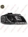 Faróis Look DRL LED Black - Audi A3 8P (2003-2008) Faróis Look DRL LED Black - Audi A3 8P (2003-2008)