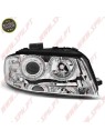 Faróis Look Angel Eyes Chrome - Audi A3 8P (2003-2008) Faróis Look Angel Eyes Chrome - Audi A3 8P (2003-2008)