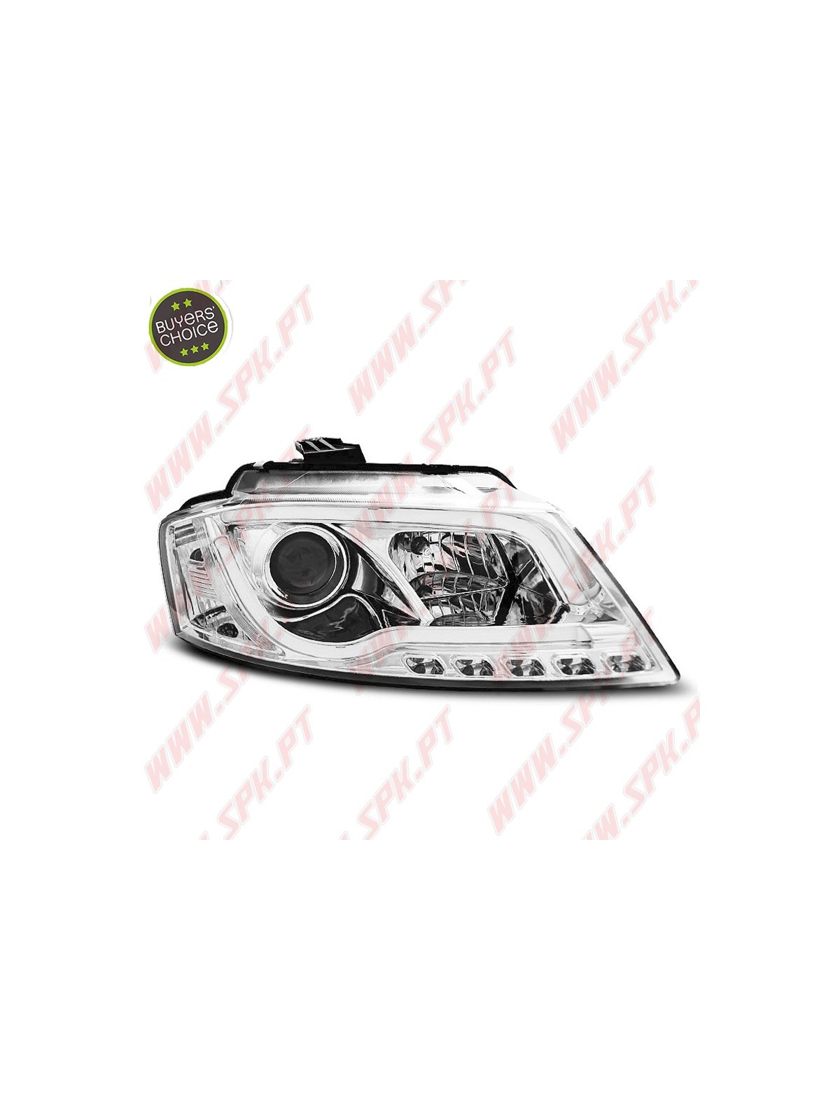Faróis Tube-Light LED Chrome - Audi A3 8P (2008-2012) Faróis Tube-Light LED Chrome - Audi A3 8P (2008-2012)