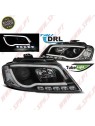 Faróis Tube-Light LED Black - Audi A3 8P (2008-2012) Faróis Tube-Light LED Black - Audi A3 8P (2008-2012)